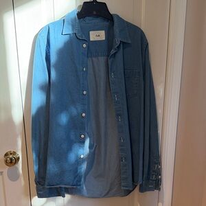 Folk Men’s Denim Button Down Size 3 (medium)
